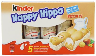 Kinder Happy Hippo Hazelnut 5 x 103.5 g (Pack of 10, Total 50 Bars)