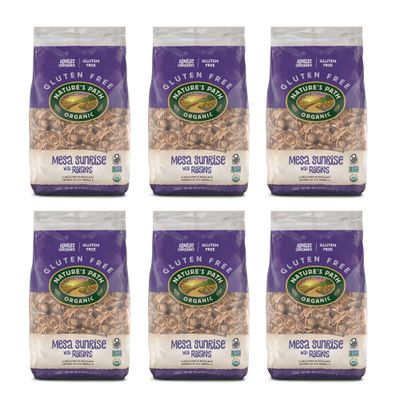 Nature's Path Organic Mesa Sunrise with Raisins Cereal, 29.1 oz (Pack of 6), Gluten Free, Non-GMO, Earth Friendly Packaging