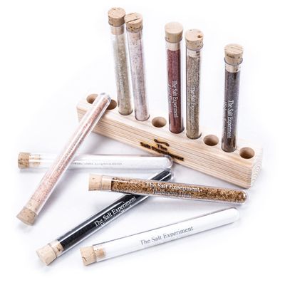 Gourmet Salt Gift Set - 10 Delicious, Natural Finishing Salts from across the Globe! - 10 Test Tube Sampler