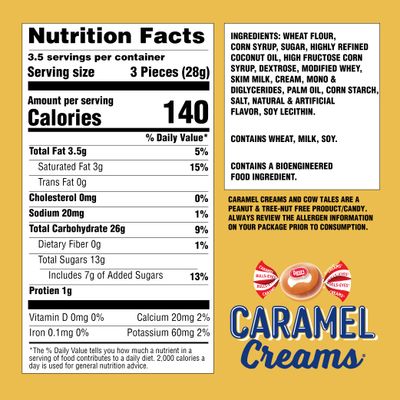 Goetze's Candy Vanilla Caramel Creams - 4 Ounce Bags - 2 Pack - Fresh from the Factory