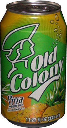 OLD COLONY PIA - Puerto Rico&#39;s Favorite Pineapple Flavored Soda - 12 oz cans - 8 Pack