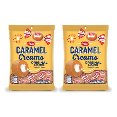 Goetze&#39;s Candy Vanilla Caramel Creams - 4 Ounce Bags - 2 Pack - Fresh from the Factory
