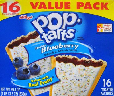 Pop-Tarts Frosted Blueberry Toaster Pastries (1 Pack) 29.3 OZ