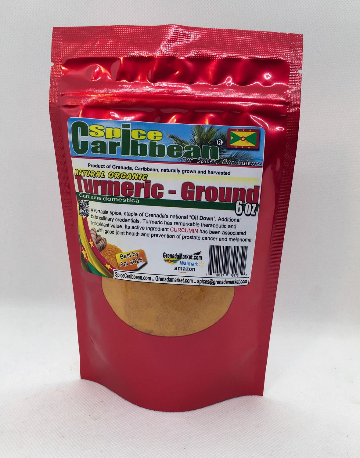 TURMERIC - GROUND, Spice of Grenada (6 Oz in resealable pouch)