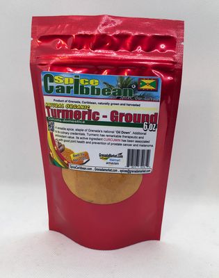 TURMERIC - GROUND, Spice of Grenada (6 Oz in resealable pouch)