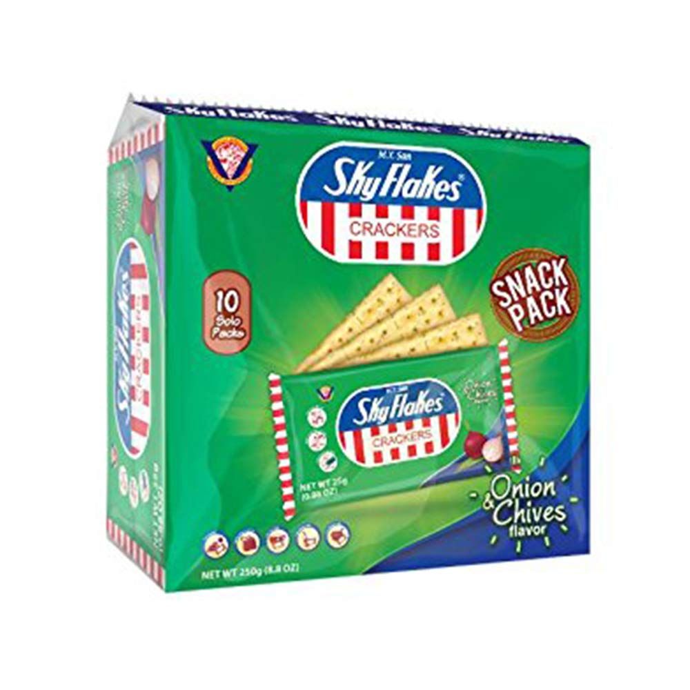 M.Y. San Sky Flakes Crackers, Onion and Chive, 8.8O-10-pack