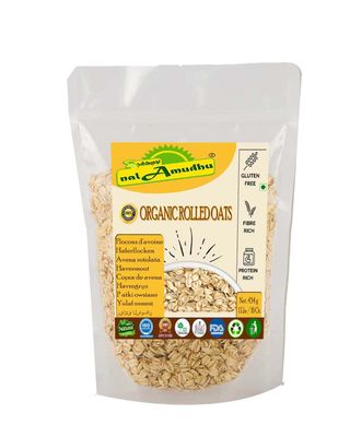 nalAmudhu Organic Gluten Free Rolled Oats 454g(1 Lbs,16 Oz)