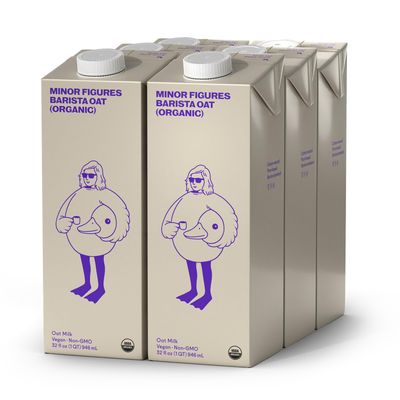 Minor Figures - Oat Milk - Organic - Barista Standard - 32 Oz - 6 Pack - Non Gmo - Plant Based - Vegan - Dairy Free - Shelf Stable - Unsweetened