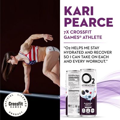 O2 Blackberry Currant Post Workout Recovery Drink - Powerful Electrolyte Drink for Daily Hydration
