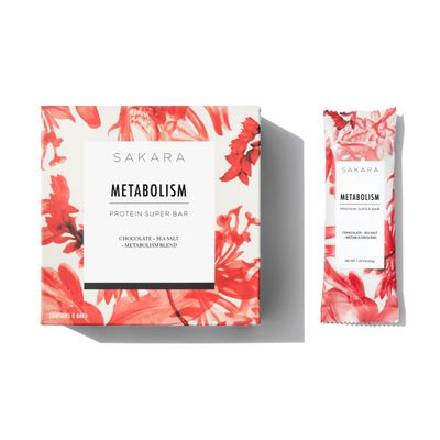 Sakara Metabolism Protein Super Bar - Sea-Salt Chocolate Protein Bar, Clean Protein Bars, 12g Plant Based Protein, Pre Post Workout Energy Bar