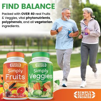 Simply Nature's Promise - Packed with 42 Different Fruits &amp; Vegetables - 2-Month Supply - Made with Real, Non-GMO Whole Foods - Supports Energy &amp; Overall Wellness - Soy-Free - 360 Capsules