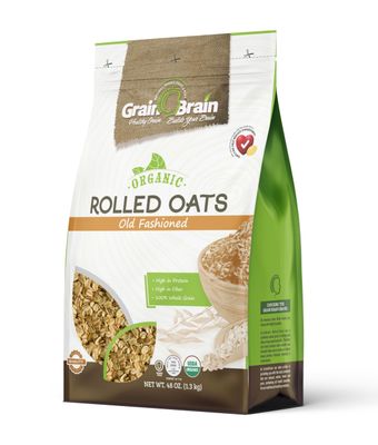Grain Brain Organic Old Fashioned Rolled Oats, High in Protein and Fiber, 100% Whole Grain (48)