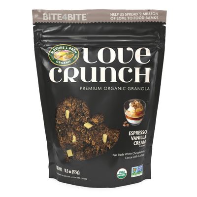 Love Crunch Organic Espresso Vanilla Cream Granola, 11.5 oz (Pack of 6), Non-GMO, Fair Trade, by Nature&#39;s Path