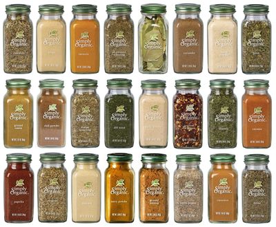 Simply Organic Herbs, Spices and Seasonings Assorted Variety Sampler Gift Set - By Veher (24-Pack)