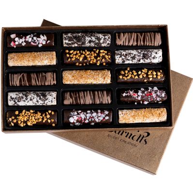 Christmas Gift Baskets, 15 Chocolate Crepes Gourmet Holiday Cookies Gifts for Women, Cookie Gift Box Ideas Food Delivery for Coworkers Family Friends