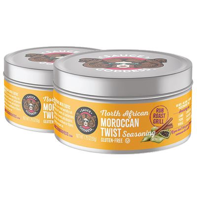 Sauce Goddess Moroccan Twist Fresh Spice Blend 2 (1.75g) Tin Cans