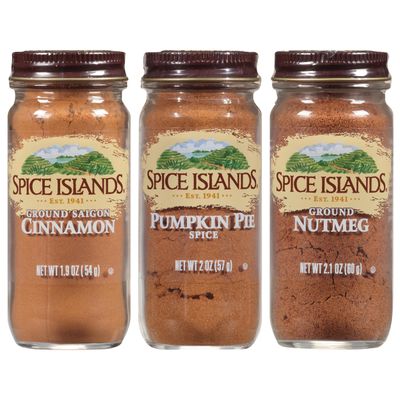 Spice Islands Ultimate Holiday Baking Spice Set with Pumpkin Pie Seasoning, Ground Cinnamon, and Ground Nutmeg