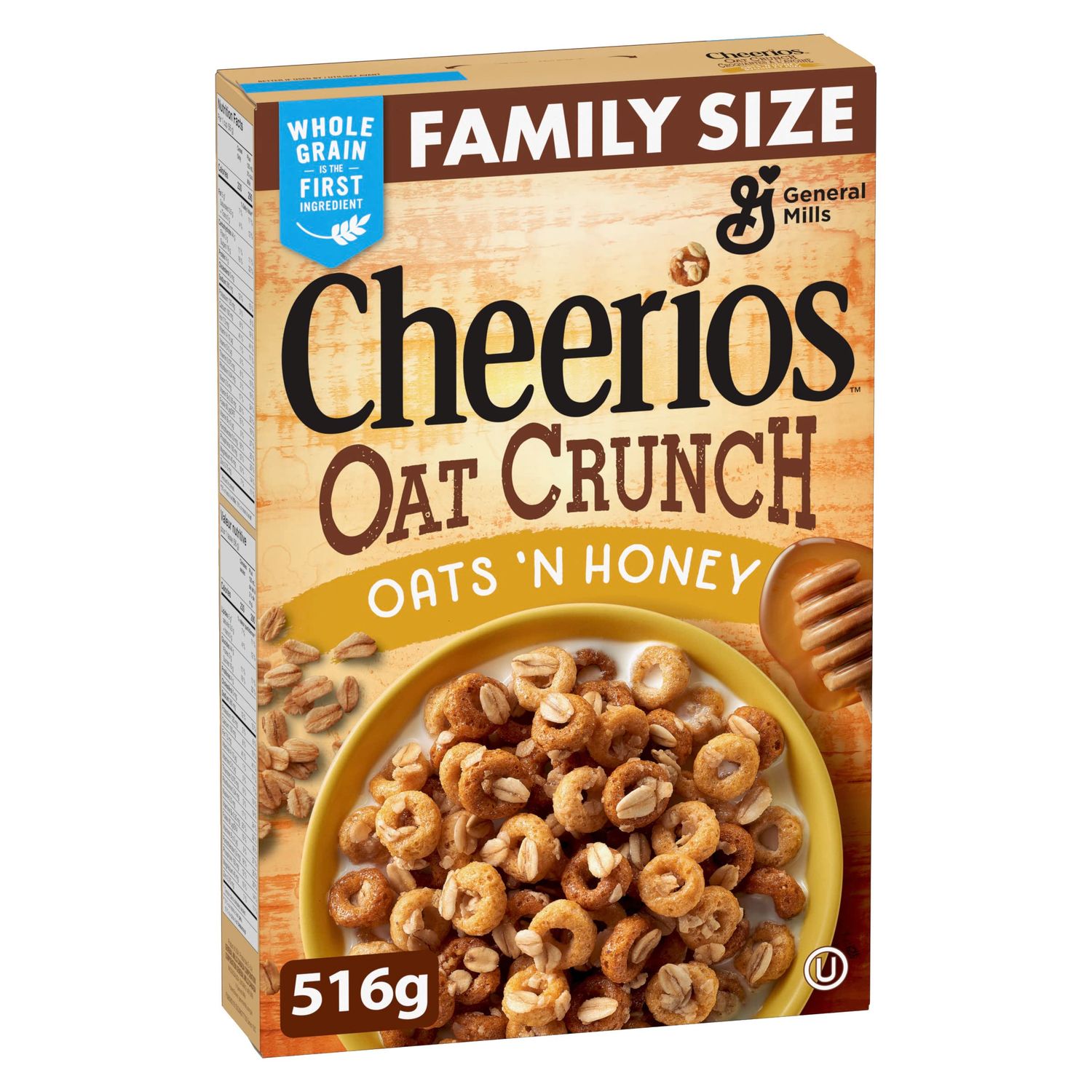 Cheerios Oat Crunch Oats &#39;N Honey Cereal, 516g/18.2 oz., (Imported from Canada)