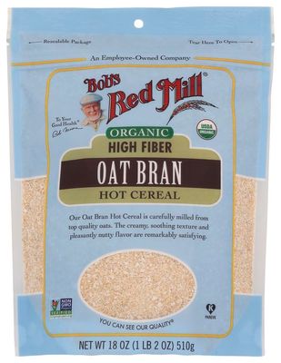 Bob&#39;s Red Mill Cereal Oat Bran Organic 18.0 OZ (Pack of 6)