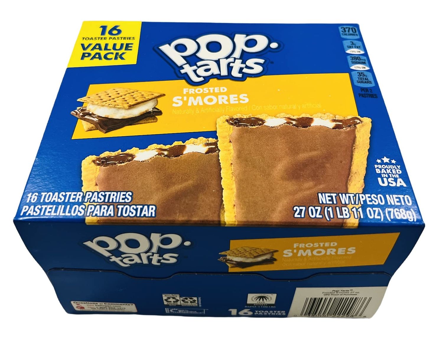 Kellogg&#39;s Pop-Tarts Frosted S&#39;mores 16ct Box 29.3oz