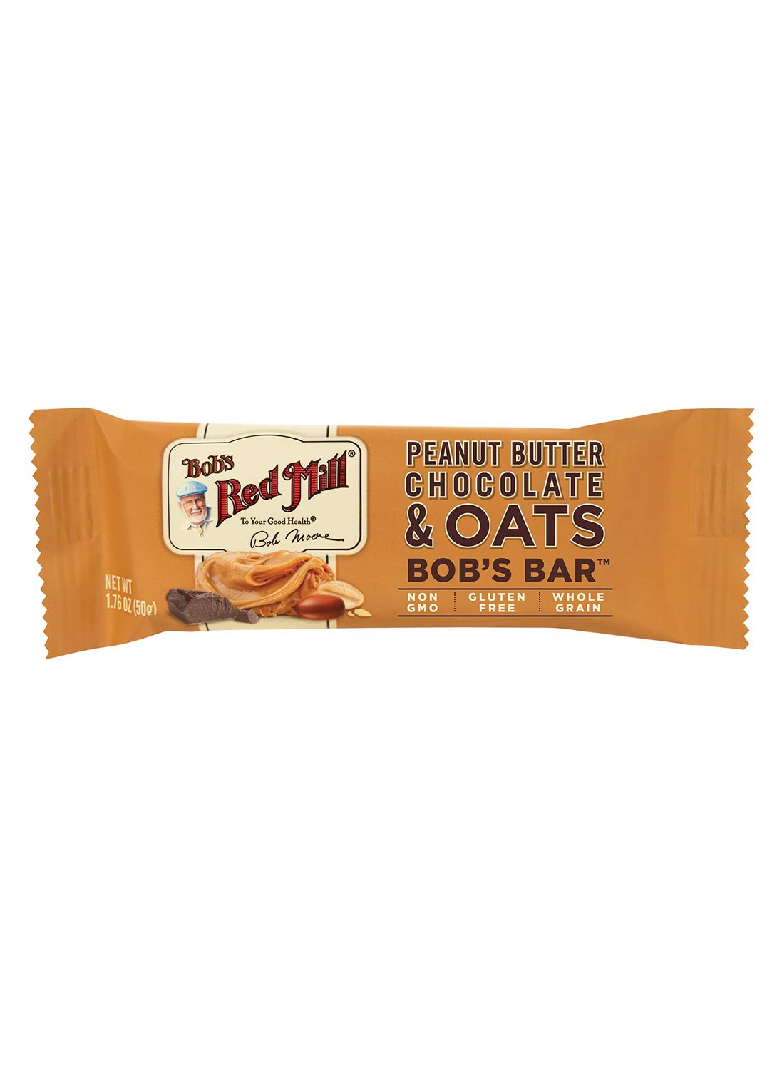 Bob&#39;s Red Mill 12pk Peanut Butter Chocolate &amp; Oats Bar, 12 bars (Pack of 1) - Non GMO, Gluten Free, Kosher