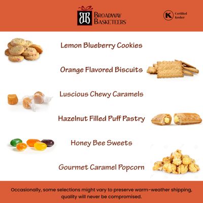 Broadway Basketeers Condolences Gourmet Chocolate | Basket, Kosher Sympathy Food | Baskets for Delivery, Perfect Care Package Box or Assorted Snacks | for Bereavement, Loss, Funeral, or Shiva
