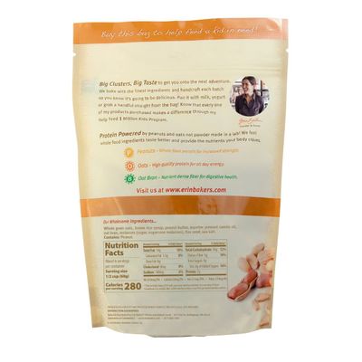 Erin Baker's Homestyle Granola - Peanut Butter, Ancient Grains, Vegan, Non-GMO Cereal - 12 Ounce, 6-Pack - 00503