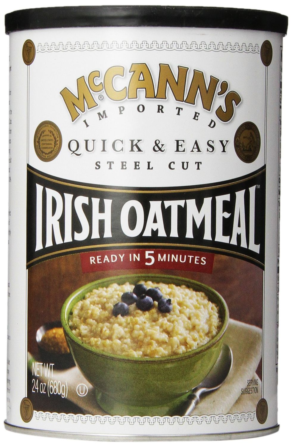 McCann&#39;s Steel Cut Irish Oatmeal, Quick &amp; Easy, 24 oz (Pack of 6)