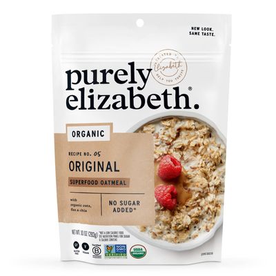 Purely Elizabeth Superfood Oats - Gluten-Free Oats &amp; Non-GMO Project Verified | 100% Vegan &amp; Packed with Protein &amp; Fiber | Original - 10oz