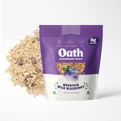 OATH Mountain Berry Overnight Oats - Gluten Free, Non-GMO, Vegan, Paleo Friendly, 11.6oz (Pack of 1)