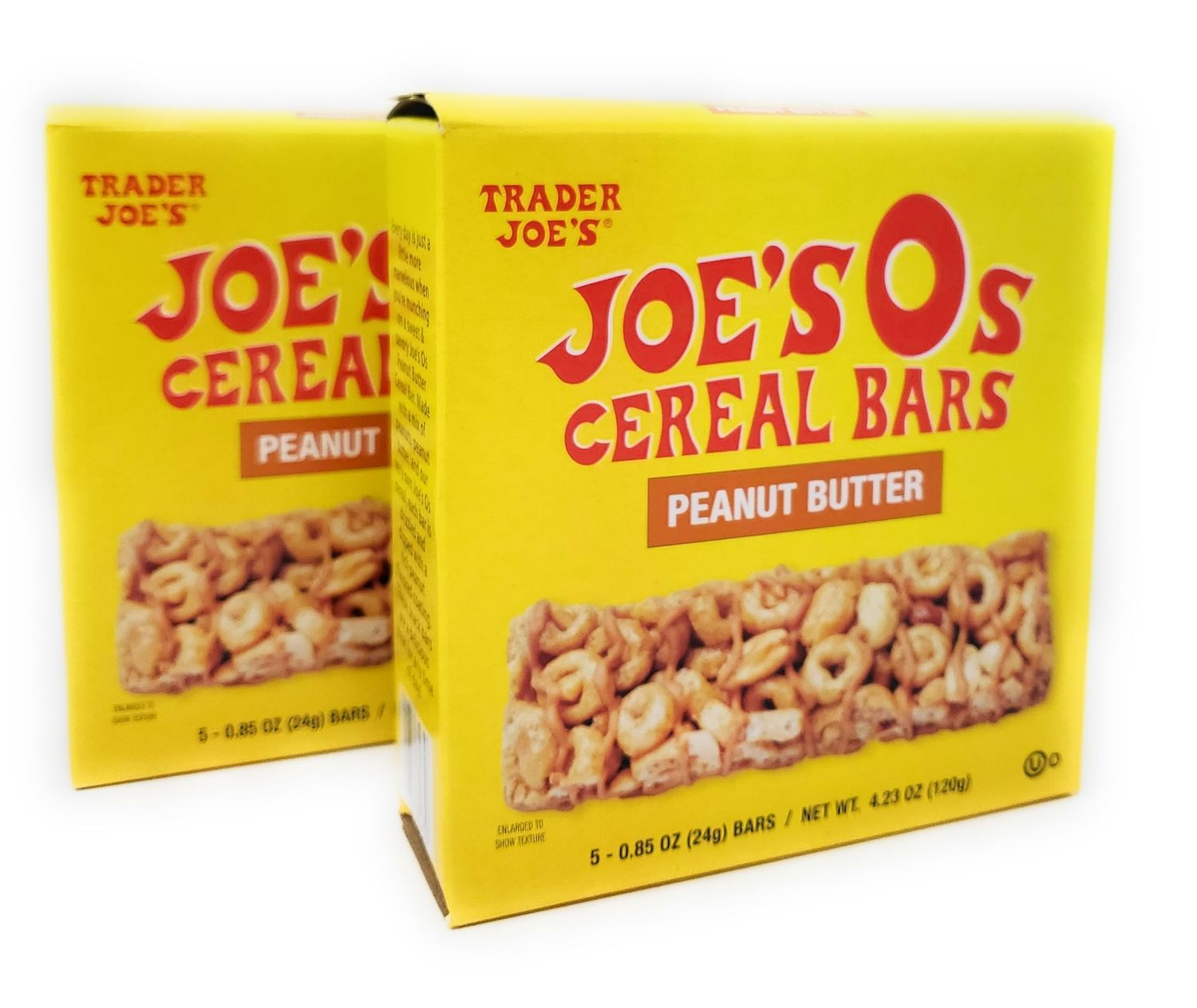 Generic Trader Joe&#39;s Joe&#39;s Os Cereal Bars, Peanut Butter, 5-0.85oz/24g Bars, 4.23oz/120g (Pack of 2)