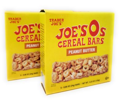 Generic Trader Joe&#39;s Joe&#39;s Os Cereal Bars, Peanut Butter, 5-0.85oz/24g Bars, 4.23oz/120g (Pack of 2)