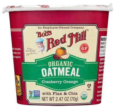 Bob&#39;s Red Mill Organic Gluten-Free Oatmeal Cup, Cranberry Orange, 2.47 OZ (Pack of 1)12