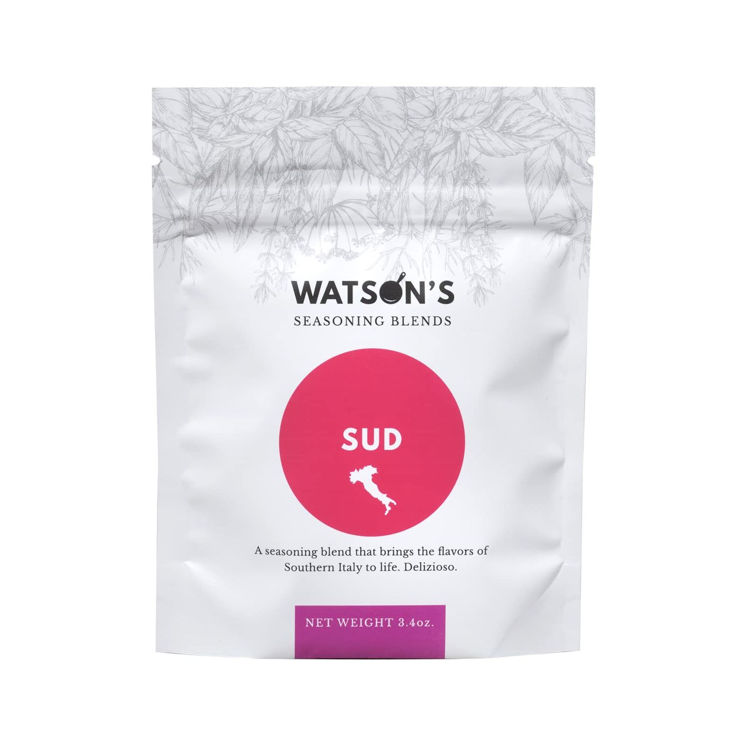 Watson&#39;s Seasoning Blends, Sud Southern Italian Seasoning, 3.4 Ounce, Premium Spices