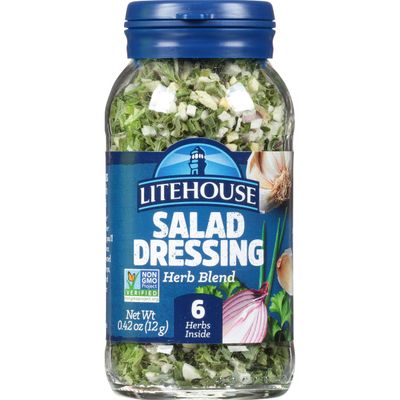 Litehouse Freeze Dried Salad Herb Blend - Substitute for Fresh Salad Herb, Salad Dressing, Organic, Salad Herb Blend Seasoning, Non-GMO, Gluten-Free - 0.42 Ounce 6-Pack