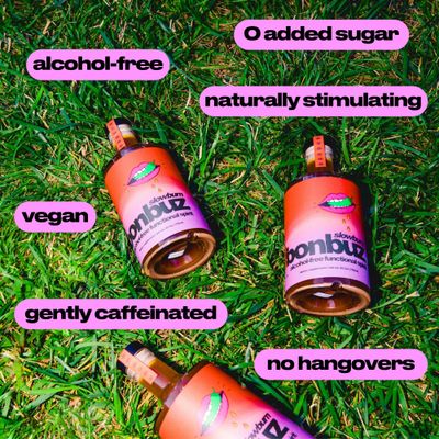 Bonbuz Slowburn - Functional Non Alcoholic Spirit - Spicy, Nootropic, Adaptogens, Low Calorie, Keto, Gluten-Free, Sugar-Free Liquor Replacement, Blood Orange Jalapeo Mocktail Mix - 750ml