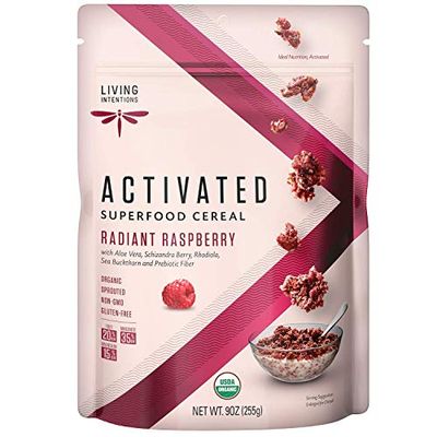 Living Intentions Organic Superfood Cereal - Radiant Raspberry - NonGMO - Gluten Free - Vegan - Paleo - Kosher - 9 Oz