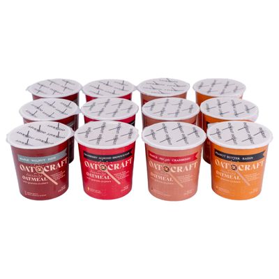 Oatcraft Premium Handcrafted Instant Oatmeal with Toasted Granola Clusters (12, Variety 12 Pack)