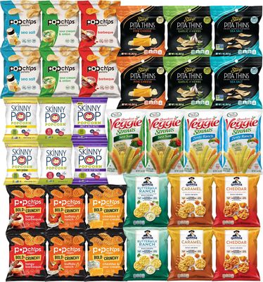 Snacks Variety Pack for Adults - Snack Box Care Package Gift Box - Bulk Healthy Snack Bag Assortment (34 pack)