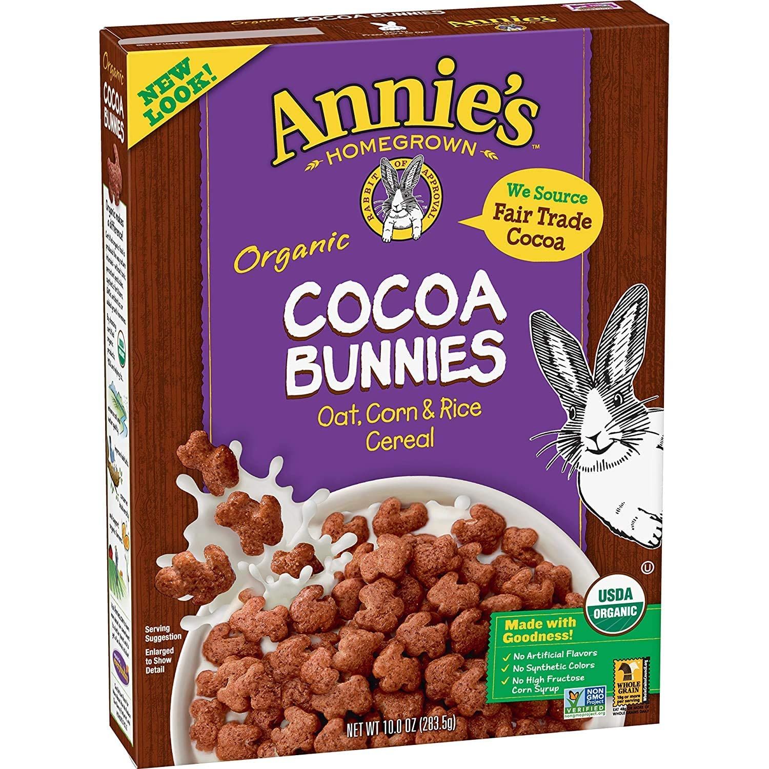 Annie&#39;s Organic Cocoa Bunnies Breakfast Cereal, 10 oz