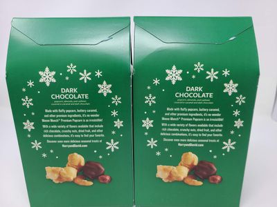 Harry &amp; David Holiday Moose Munch Premium Popcorn Dark Chocolate 10 oz, 2 Boxes
