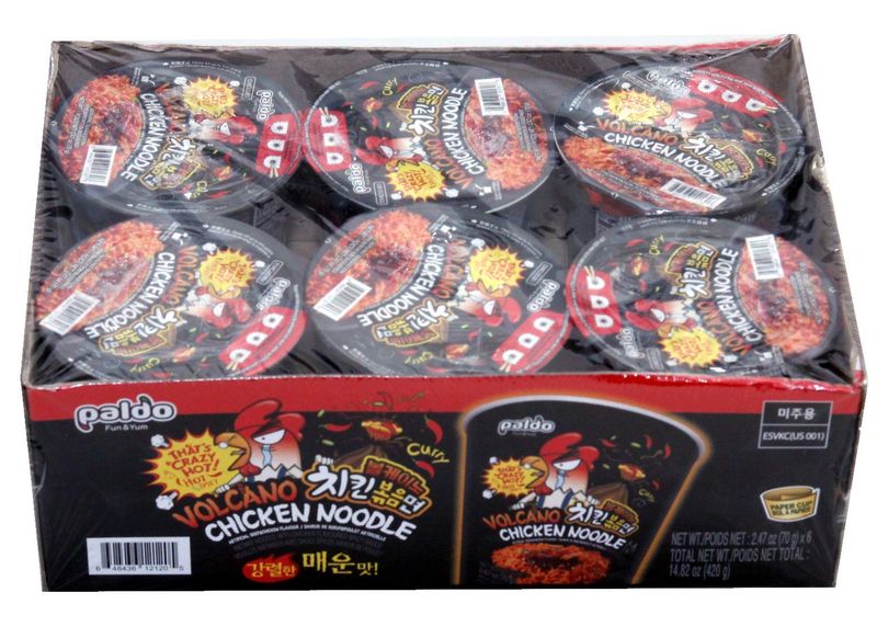 Paldo Volcano Chicken Noodle Cup 70G (Pack of 6)