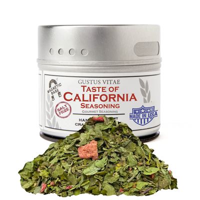 Gustus Vitae - Taste of California - Authentic Artisanal Spice Blend - Gourmet Seasoning - Non GMO - All Natural - Sustainably Sourced - Small Batch - Hand Packed