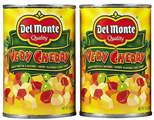 Delmonte Very Cherry Mixed Fruit in Light Syrup (Pack of 2) 15 oz Cans