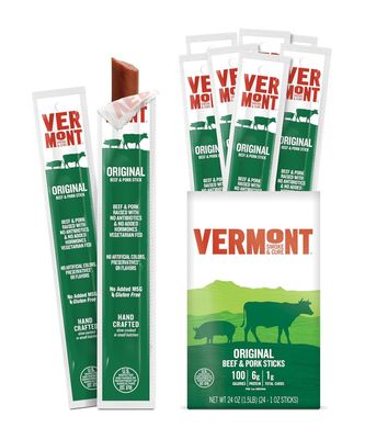 Snack Sticks by Vermont Smoke &amp; Cure - Original Flavor - Beef &amp; Pork - Healthy Meat Protein - 1oz Jerky Stick - 24 count carton