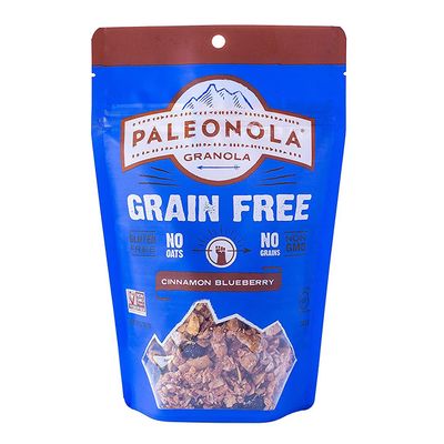 Paleonola - Grain Free Granola Cinnamon Blueberry Flavor - Non-GMO, Grain, Soy, Gluten, Dairy Free - Low Carb Protein Snack For A Healthy Breakfast