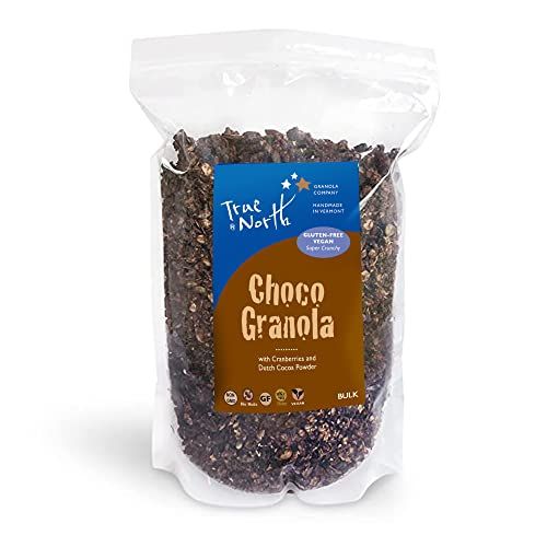 True North Granola - Chocolate Granola Cereal with Dutch-Process Cocoa Powder, Dried Cranberries, Gluten Free, Vegan, All Natural and Non-GMO, Bulk Bag 3 lb.