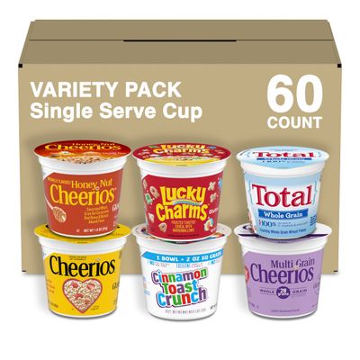 General Mills Cereals Cup Assorted Adult Variety Pack (Pack of 60)