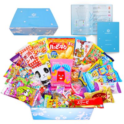 Sakura Box Japanese Snacks &amp; Candy 30 Piece Dagashi Set Gift (Box)