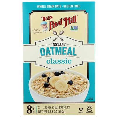 Bob&#39;s Red Mill Classic Oatmeal Packets, 1.23 Ounce (4 Packs of 8)
